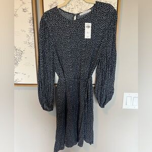 Abercrombie Blue & Black Leopard Mini Dress